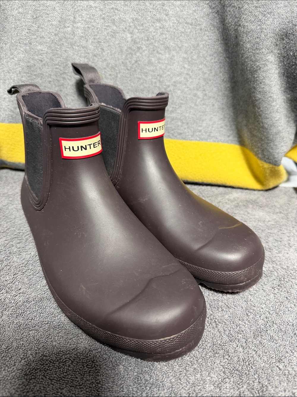 Hunter Men’s Original Chelsea Rain Boots - Dark Brown/Deep Chocolate SZ8 HT
